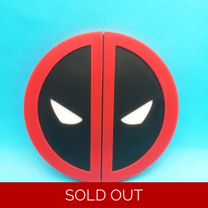 Deadpool and Wolverine - Deadpool 3D printed Drinks Coaster Deadpool and Wolverine - Deadpool 3D printed Drinks Coaster